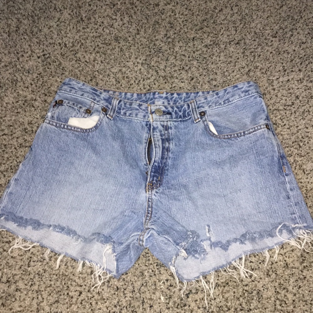 Blue jean shorts